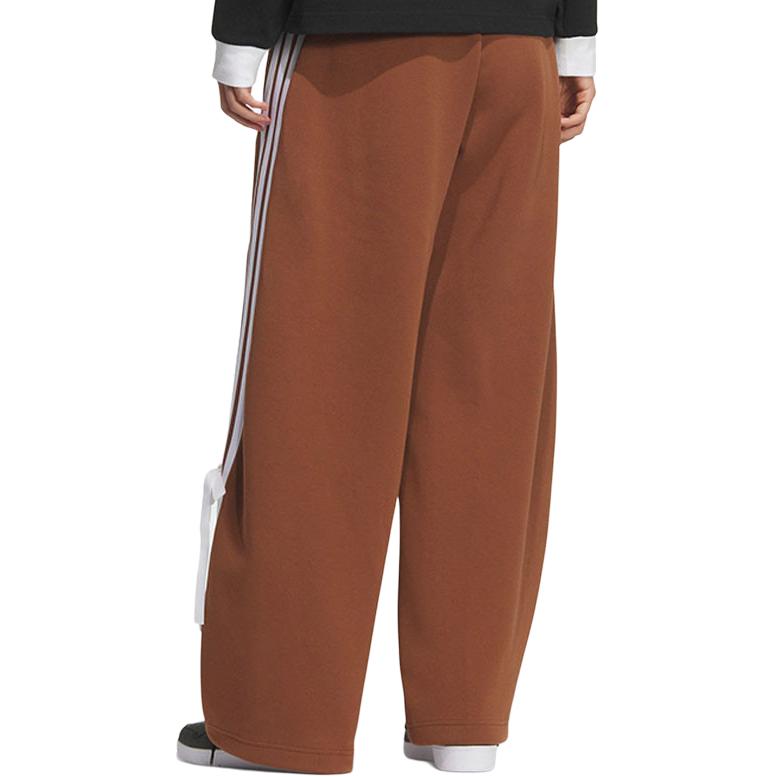 adidas Essentials 3-Stripes Wide Leg Sweat Pants Brown Women KG3856