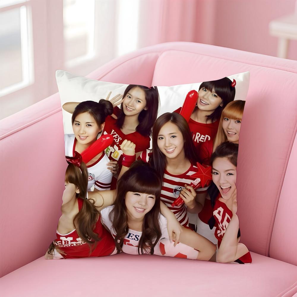 GGirls Generation Cushion Cover Pillow Case Soft Friendly Fabric  Concealed Zipper