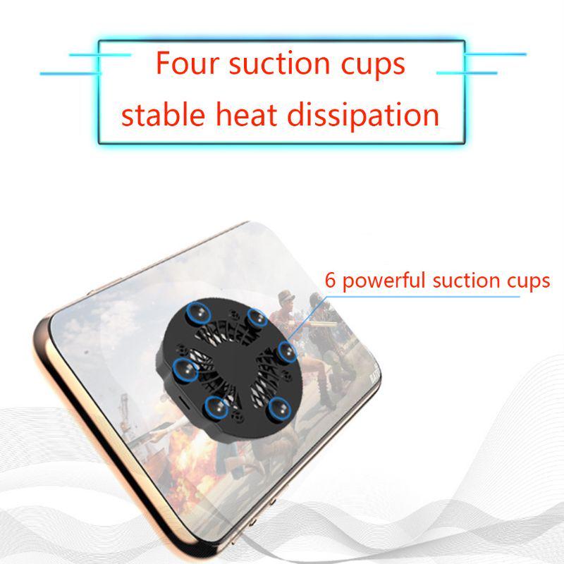 Foldable Mobile Phone Cooler Cooling Support Holder Bracket with Fan Radiator for iPhone Samsung