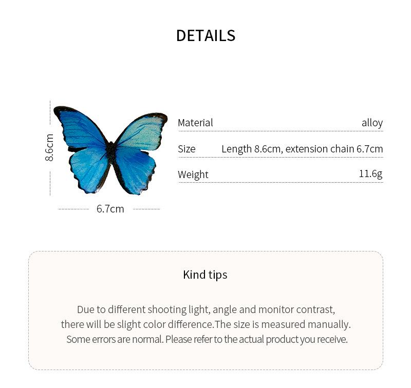 Forest Style Atmosphere Butterfly Hair Clip, Niche Temperament Design Duckbill Clip, Fashionable And Versatile Countryside Style Hair Accessory