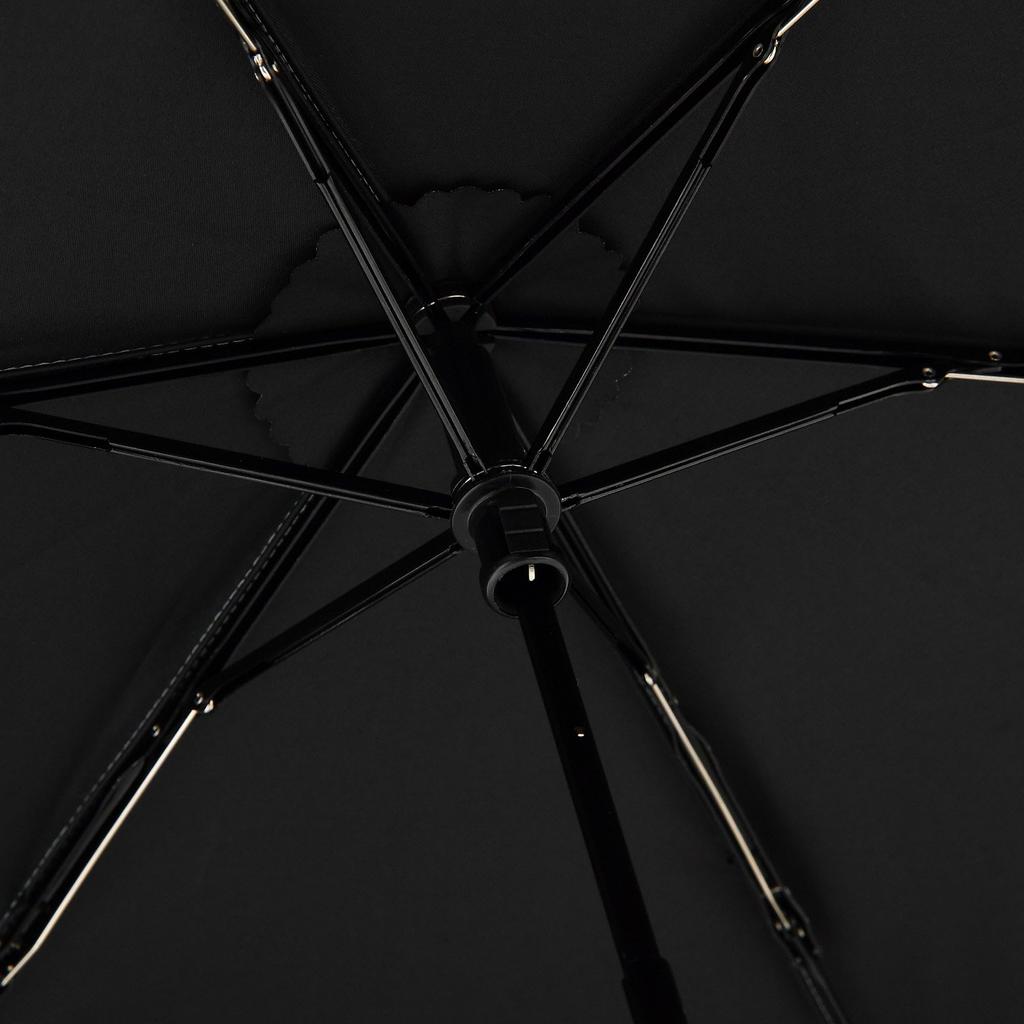 Francfranc Folding Umbrella with Blackout Suitable for Sun and Light UV Suitable for Sun and Rain Ribbon, 50cm, Silver, Rain, 100% Blocking,