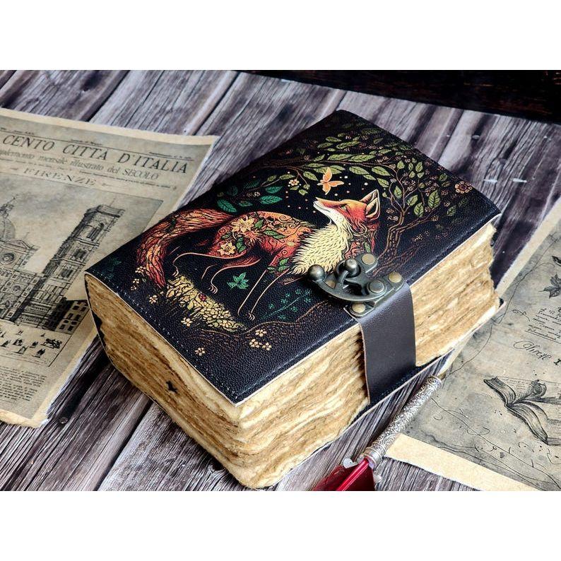 Handmade Leather Journal For Men Women Grimoire Book For Traveling Sketchbook Birthday Gift