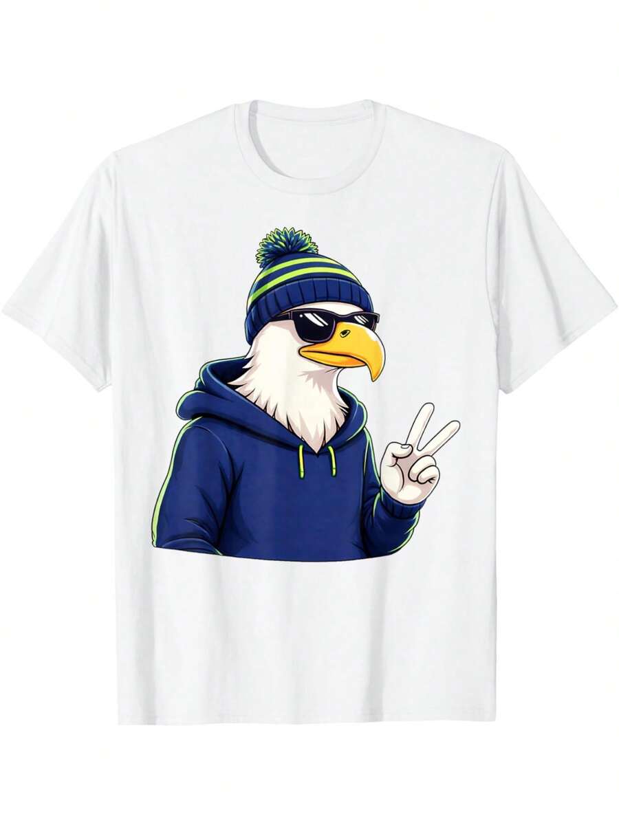 

Vintage Cool Face Seahaws Graphic Tee 2026 Vintage Cool Face Seahaws With Sunglasses Women Men Tees T-Shirt S разноцветный