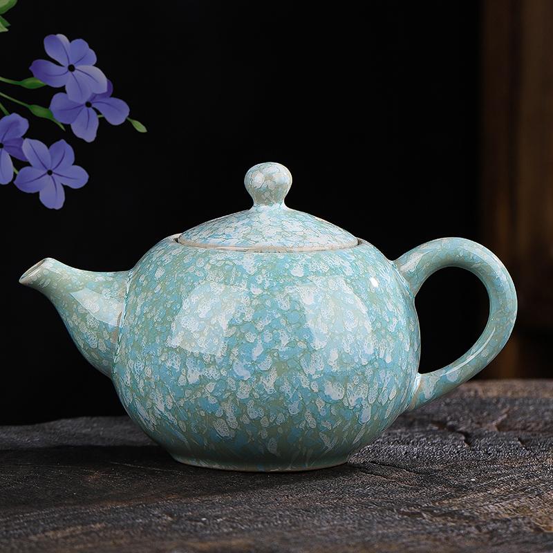 Retro Japanese Style Tea Pot with Side Handle, Lifting Beam, Anti Scalding Ceramic Tea Pot, Household Kung Fu Tea Set