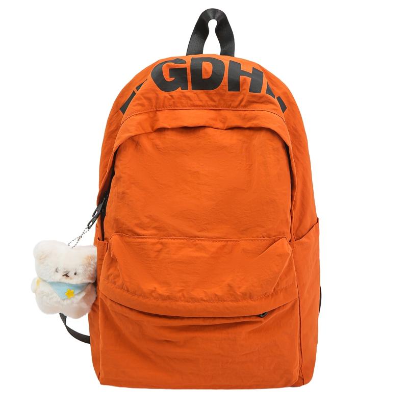 Women's Letter Backpack Junior High School Students Lightweight Schoolbag Large Capacity Backpack