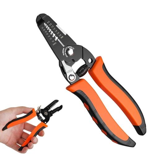 Joebo Multifunctional Stripping Pliers, Wire Stripper, Electrician's Pliers, for 0.6-2.6mm Wires, Manganese Steel, Reduces Hand Strain, Labor-Saving,
