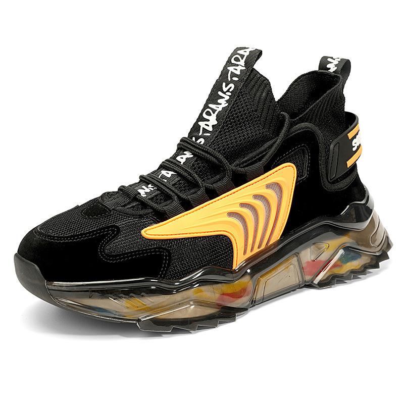 

Zhongbang Guochao Dad Men s Shoes Large Size Fly-woven Socks Shoes Four Seasons Breathable Mesh Casual Shoes 38