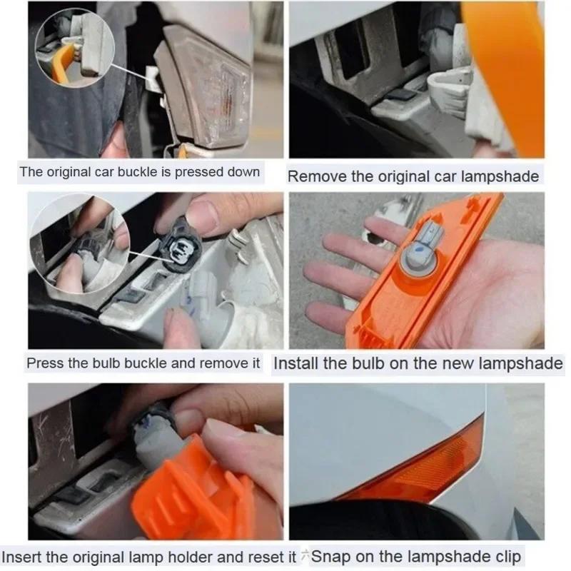 2 peças Luz de Seta para Carro para Honda Civic 2016-2025 IP68 À Prova d'Água Seta Luz de Largura Modificado Preto com Lâmpada LED