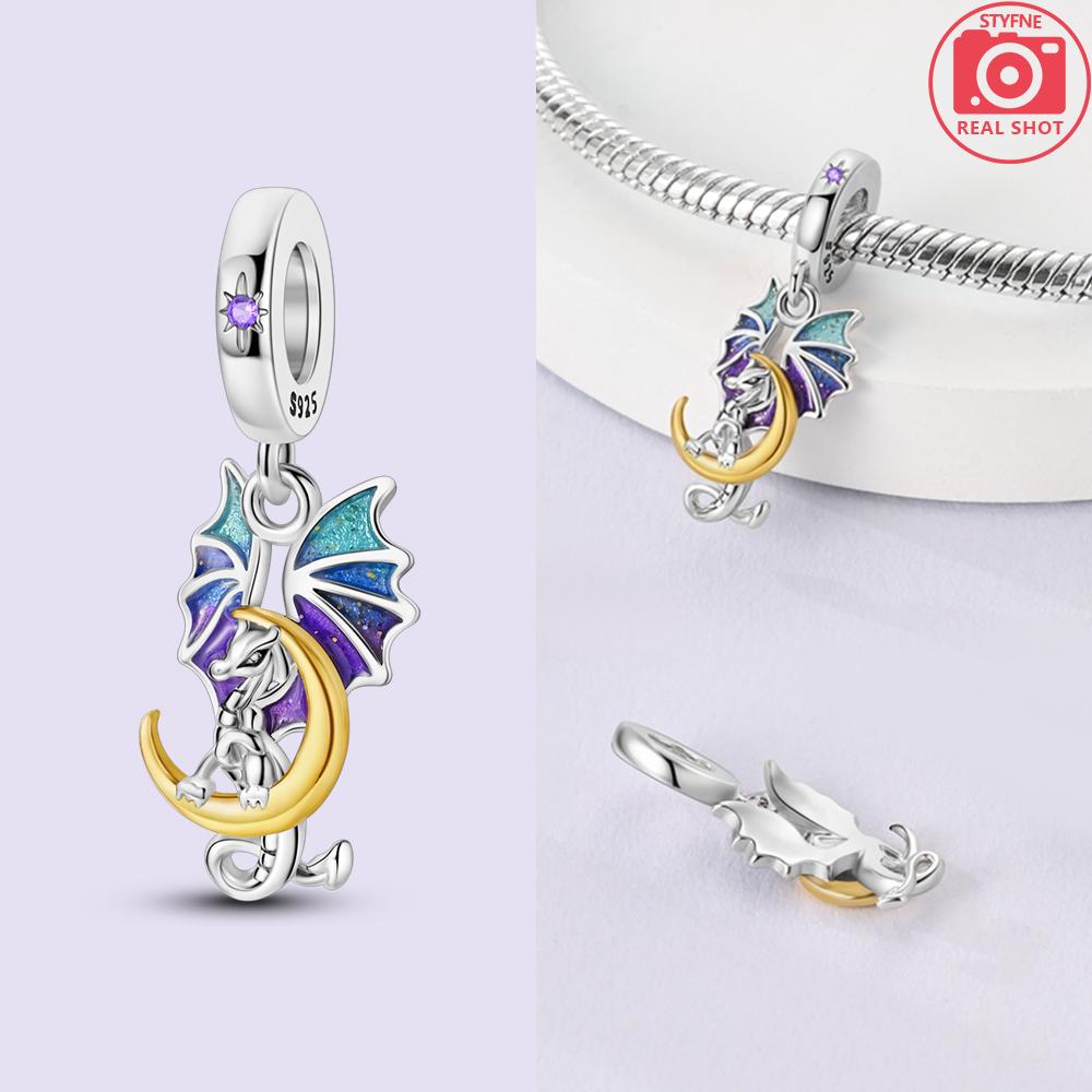 Original Copper Dragon Firefly Butterfly Puppy Heart Plane Travel Charms Beads Fit Bracelet Zircon For Women Gift