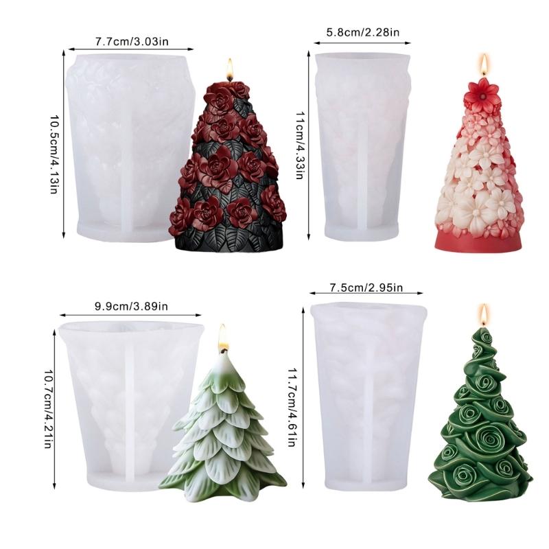 Creative Silicone Christmas Tree Mould for Handmade Holiday Candle Soaps and Festival Home Craft