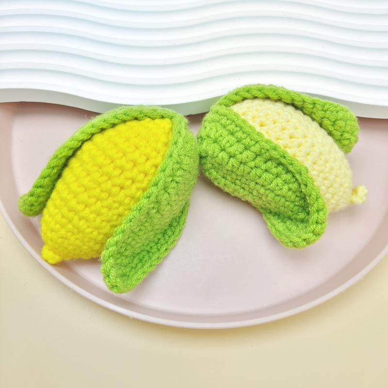 Handmade Crochet Corn Keychain Pendant - Cute Gift Accessory