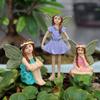 6 Stück Außendekorationen mit Flügeln für Feen-Stäbe, Gartendekorationen mit Feen-Landschaftsskulpturen, Märchen-Dekoration für Rasen und Topfpflanzen, Zubehör für Haus und Garten