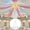 CYCLI-Ceiling Drapes 12 Inch Round Canopy Hoop Hanging Kit For Wedding And Gazebo Decor
