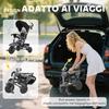 6-in-1 Children's Tricycle, Push Handle, Swivel Seat, 111.5x52x98 Cm, Black