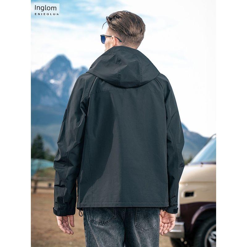 Yingjuelun Urban Outdoor Functional Style Hooded Jacket Autumn and Winter Men's Windproof Jacket Zipper Work Jacket