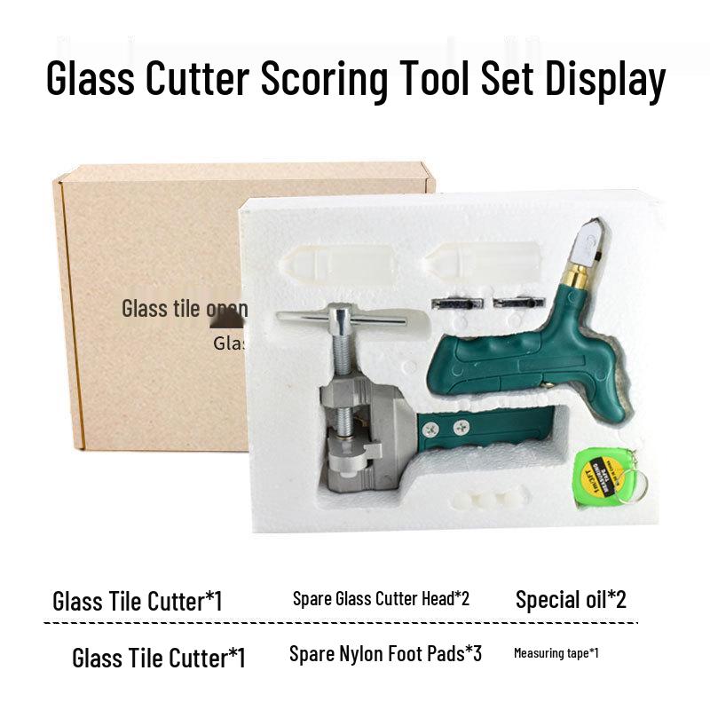 Hand-Held Glass Tile Cutter and Separator Set with Roller
