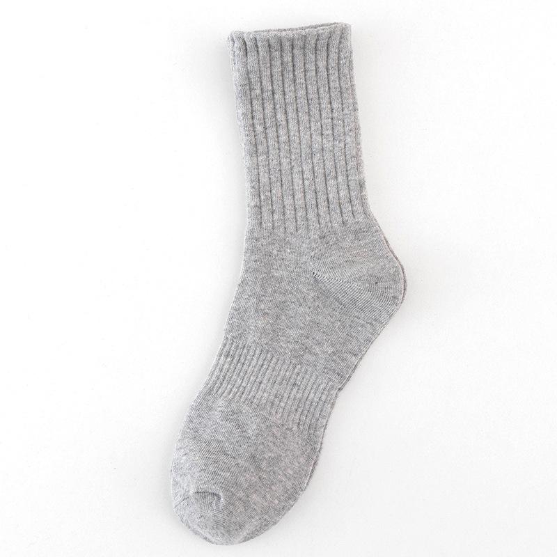Zhuji Herrensocken aus reiner Baumwolle, einfarbig, mittelgroße Schlauchsocken aus Baumwolle, japanisches Deodorant, Basketball-Sportsocken, Laufsocken