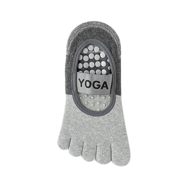 Duweike Yoga Socks, Thin Five-Toe Design, Non-Slip And Shock-Absorbing, for Fitness And Pilates, Women's Boat Socks, 2 Pairs