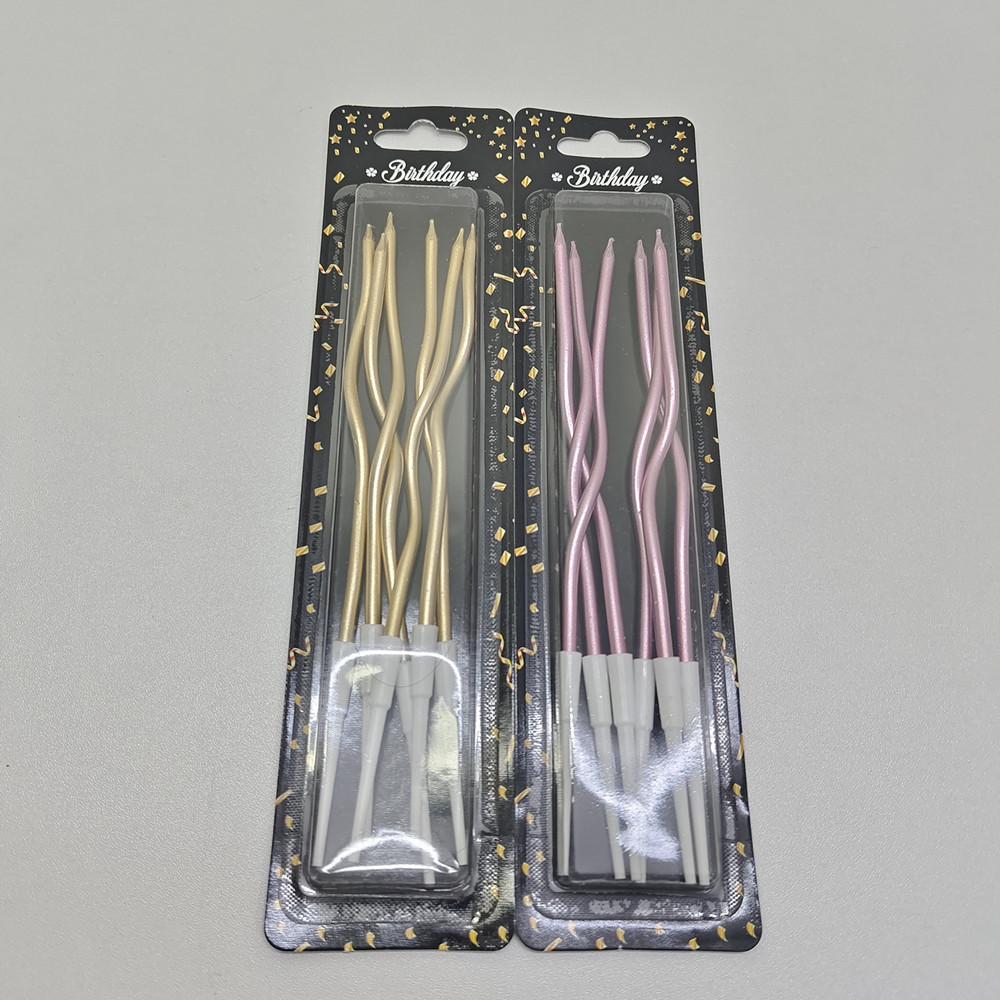 6/12 /36/72pcs/20setBirthday Candles Spiral Cake Candles  Long Thin Cake Candles For Wedding Party And Cake Decoration
