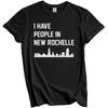 Ich habe Leute in New Rochelle New York Skyline T-Shirt