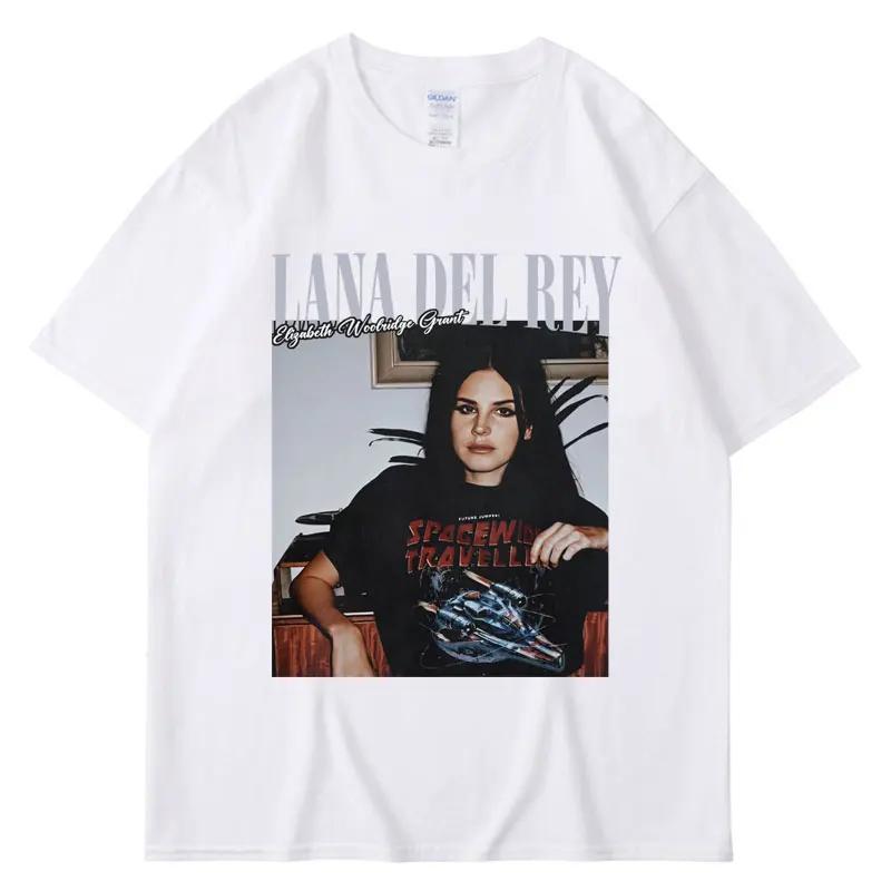 Ny Lana Del Rey Grafiskt Tryck T-shirt Herr Dam Hip Hop Vintage Streetwear Sommar Kortärmad Mode T-shirt