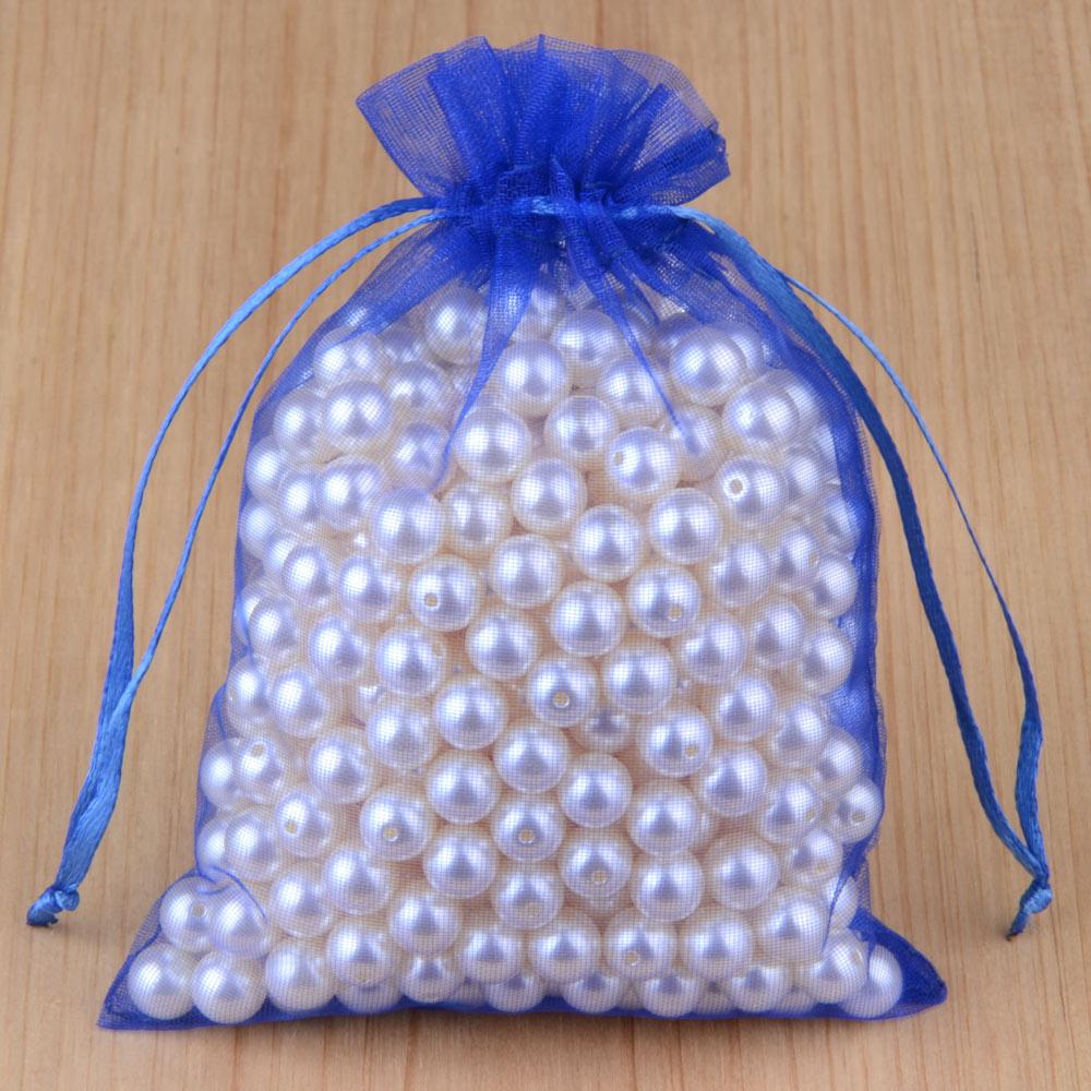 50pcs/lot 7x9cm Drawstring Organza Bags, Good Quality For Candy And Jewelry Packaging
