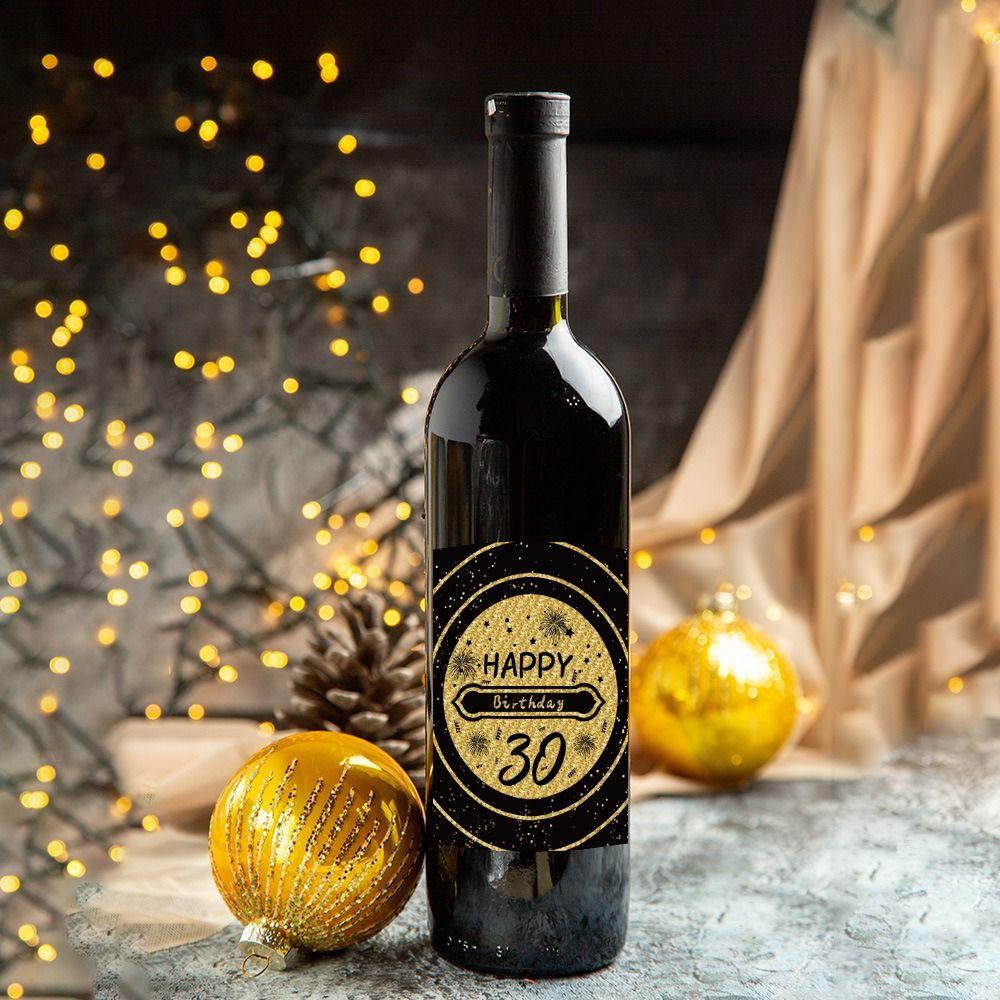 36Pcs 30th 40th 50th 60th Wine Bottle Stickers Party Supplies Wine Bottle Labels  Anniversary