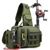 New Model Multi-functional Lure Backpack, Large Waist Bag, Tactical Cross-body Bag for Fishing, Fishing Rod Bag, Outdoor Bag