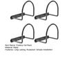 Wall Mount Cowboy Hat Rack Semicircular Design Simple Installation Baseball Hat Hook Wide Brim Cap Display Rack