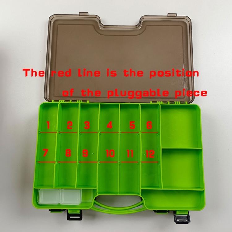 Two Layer Fishing Tool Box  Organizers with Removable Dividers  Baits Accessory Box Plastic Fishing Tool Box