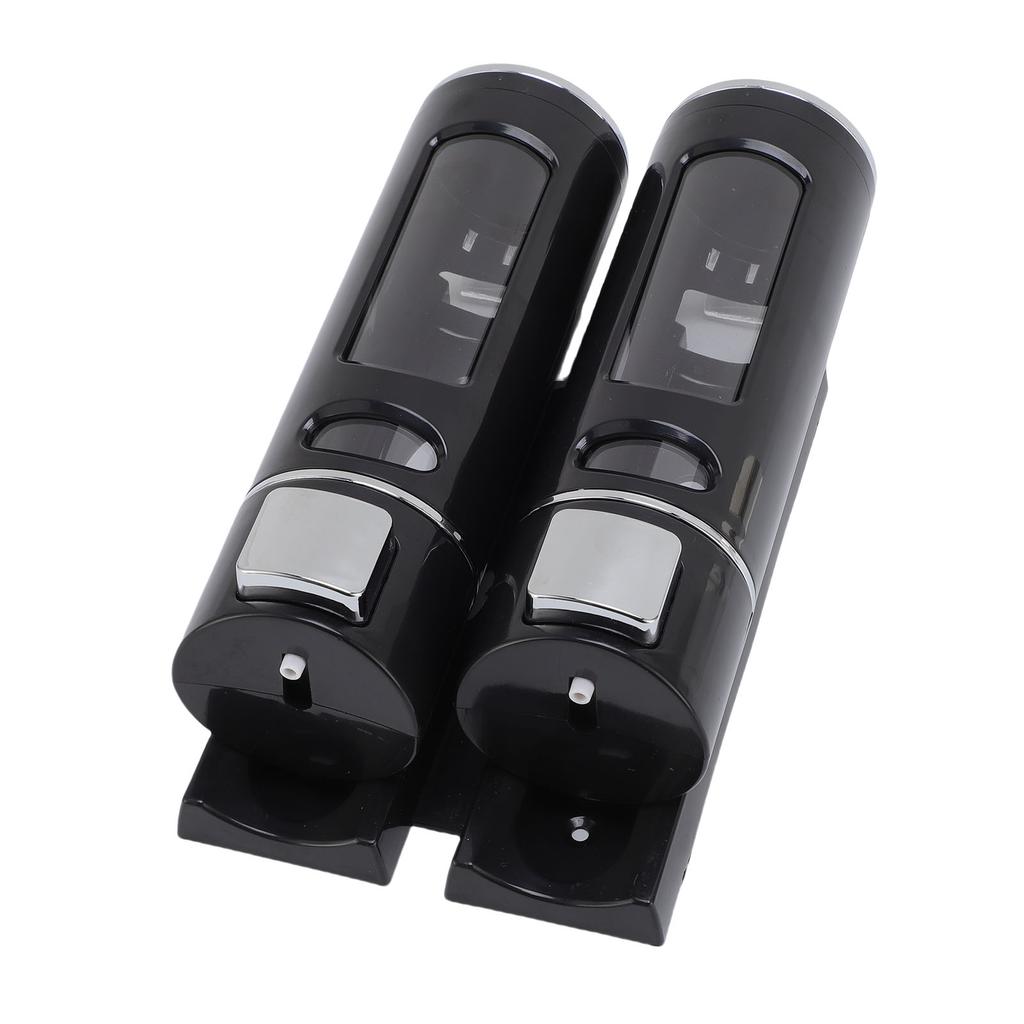 Shampoo Conditioner Dispenser Punchless Wall Mounted 2 Chamber Soap Dispenser for Bathroom Hotel Hospital