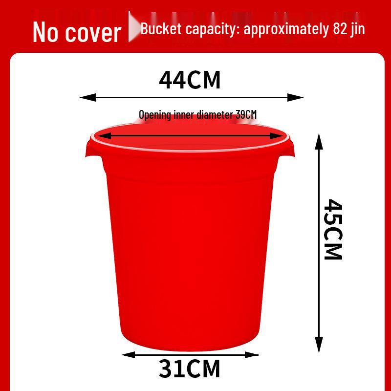 Durable Round Plastic Bucket with Lid for Household Water Storage, Large & Extra-Large Capacity