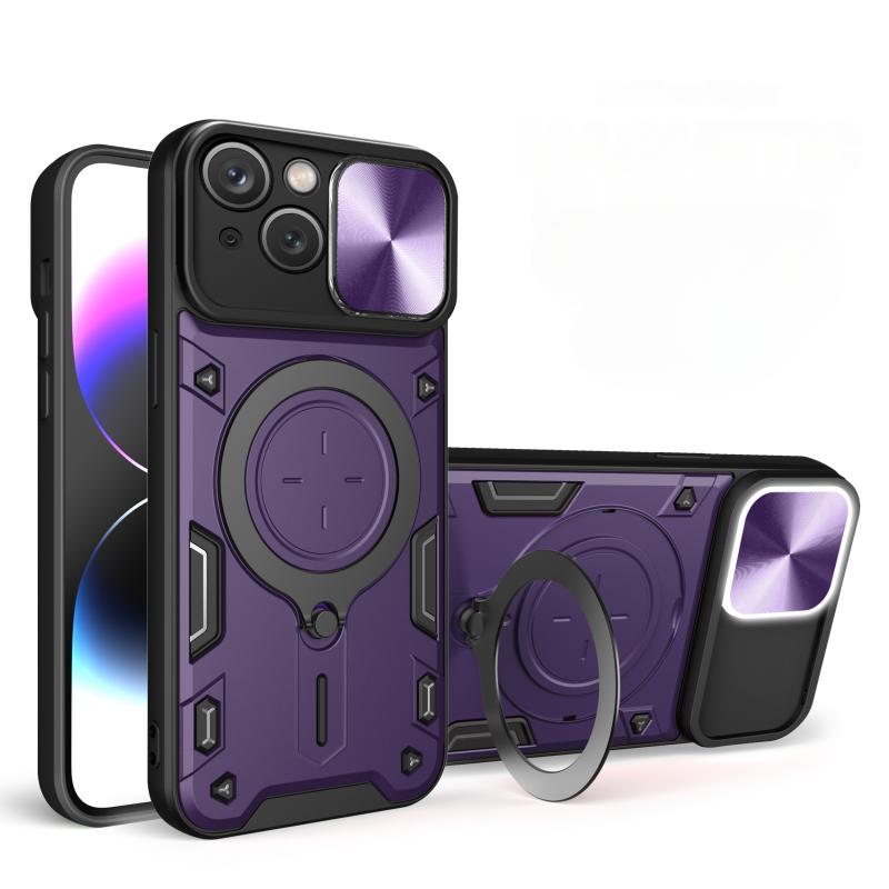 Slide Camera Lens Protector Armor Case For iPhone 16 15 14 13 12 11 XS XR Plus Pro Max Military Grade Bumpers Ring Cover