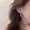 Retro French light luxury high-end octagram earrings women's niche design stud earrings
