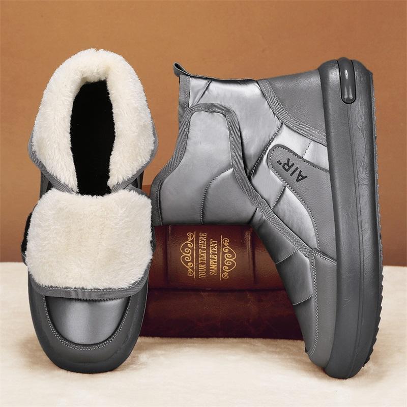 Winter Men's Snow Boots Waterproof Non-Slip Comfortable Warm Plush Lining Outdoor Ski Ankle Boots For Men