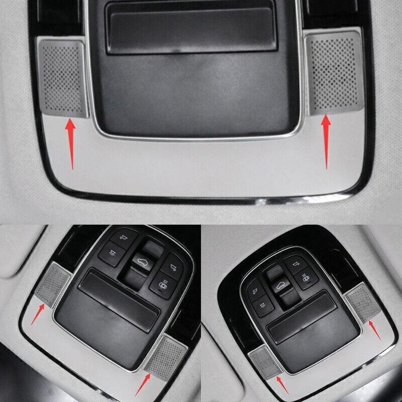 For Hyundai Santa Cruz 2022-2025 Silver Steel Front Reading Light Speaker Cover