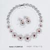 Luxury European & American Necklace & Zircon Earrings Set - Women's High-End Ins Style for Evening & Wedding Dress