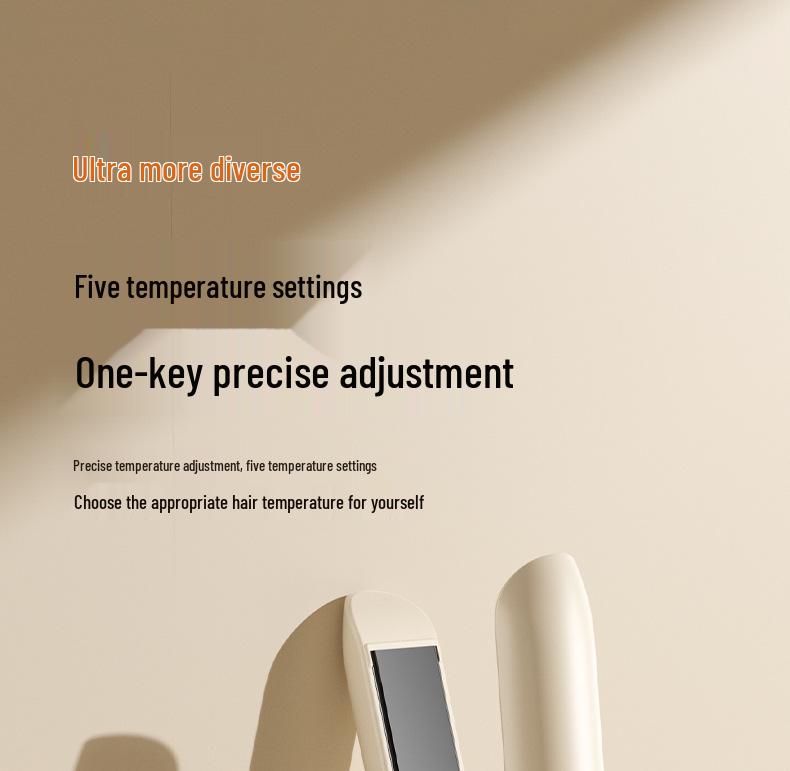 Dual-Use Hair Straightener & Curler: Gentle Styling Tool for Bangs