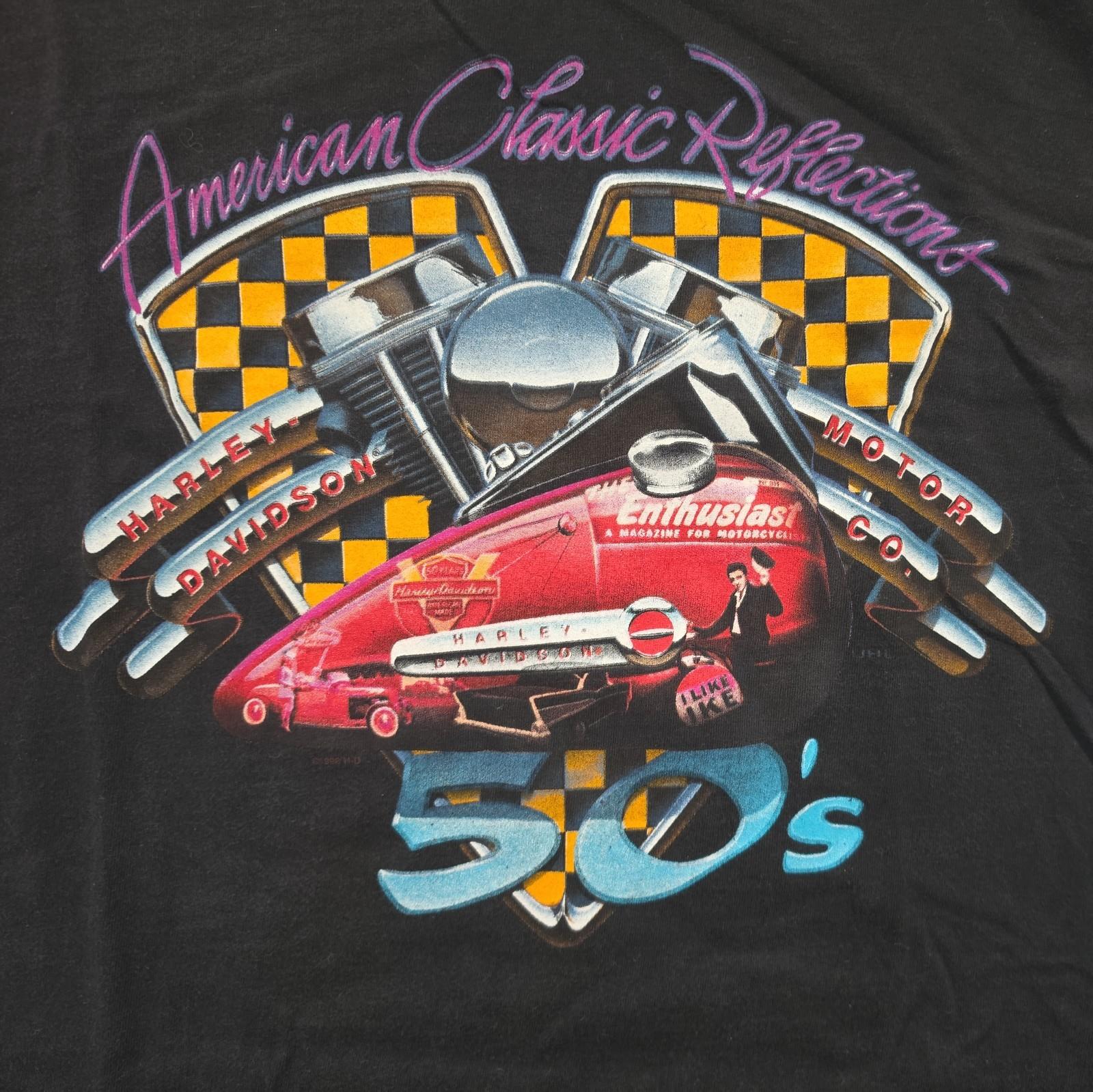 Harley-Davidson Ft. Lauderdale X Large Black Men s Graphic Print T-Shirt 1998 Unisex T-Shirt XL