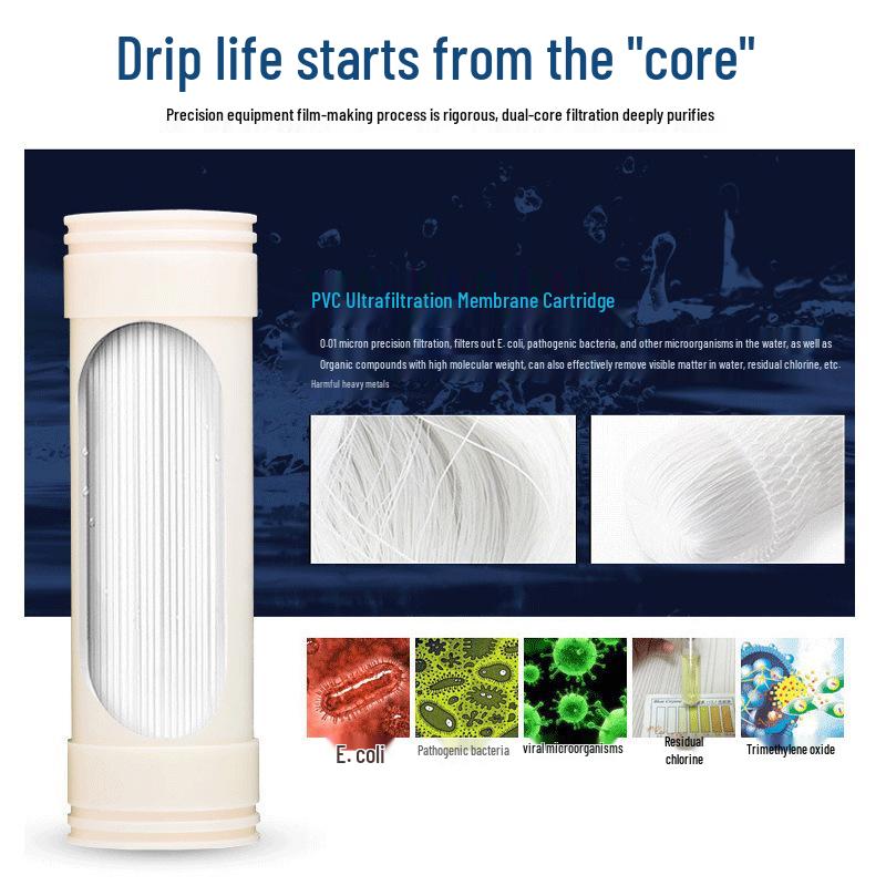 Stainless Steel Water Purifier for Milk Tea Shops - Large Flow Ultrafiltration Kitchen Tap Filter