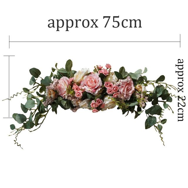 

Искусственный венок дверной порог цветы DIY свадьба дом гостиная вечеринка кулон декор стены Рождественская гирлянда подарок розовый пион