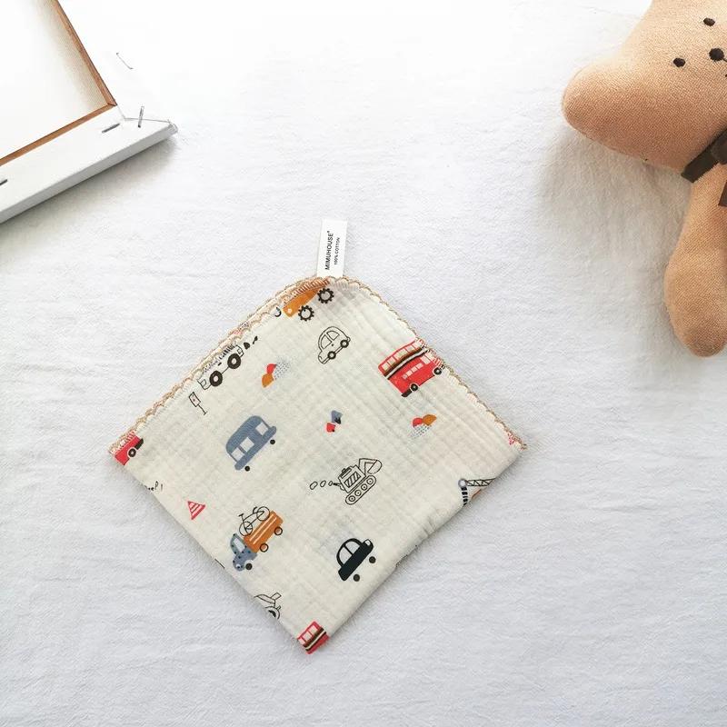 Cotton Baby Face Towel Newborn Baby Items 4 Layer Muslin Baby Bibs Handkerchief Soft Saliva Towel Triangle Feeding Burp Cloths