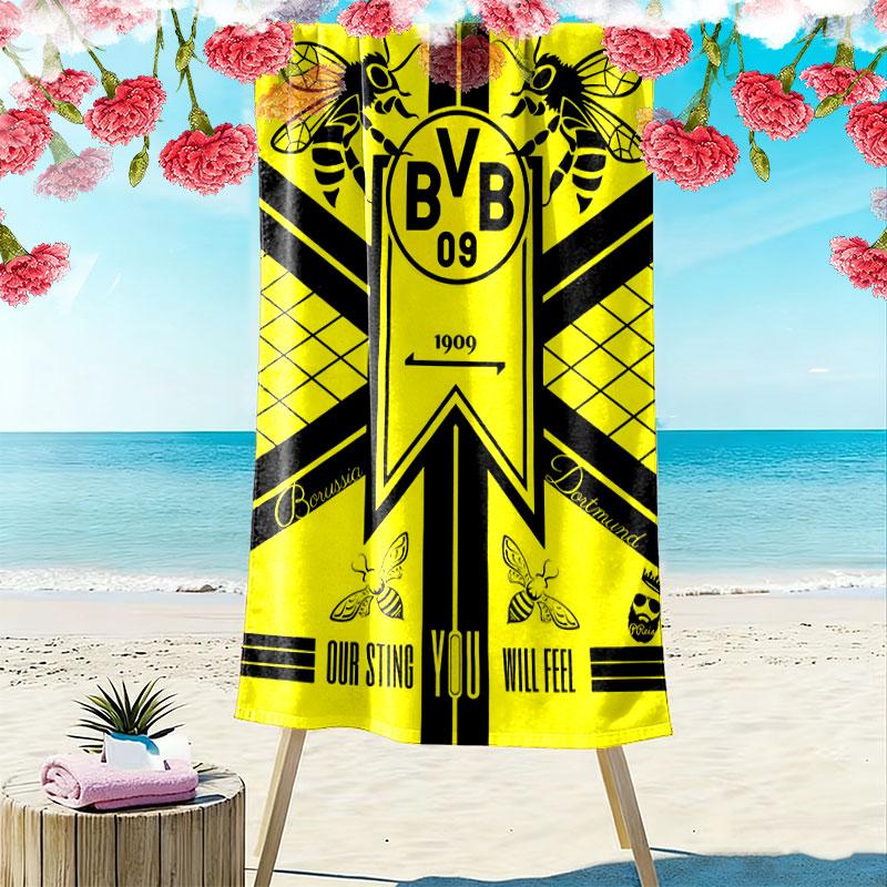 Brave BVB Logo Print Beach Towel, Large Soft Quick Dry Towel for Beach Camping Swimming