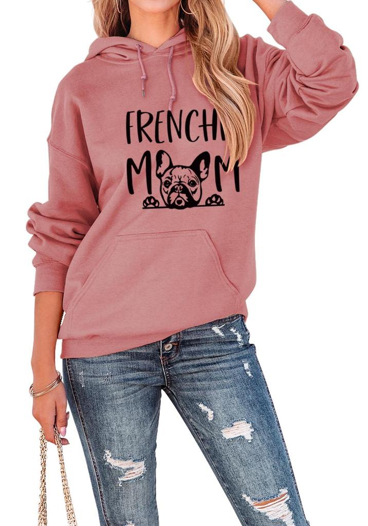 Frenchie Mom Autumn/Winter Casual Hoodie - Long Sleeve Sweatshirt