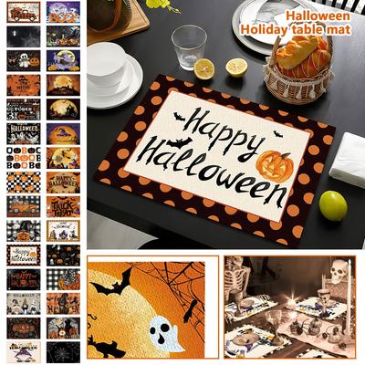 Geist, Katze, Halloween Tischset 4er Set, Saisonal, Herbst Tischset