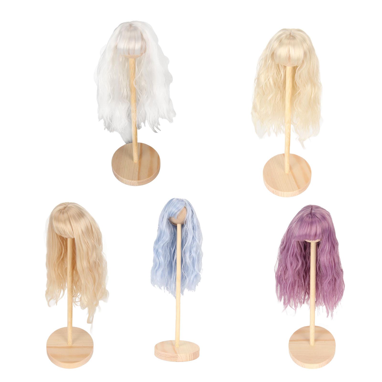 

Doll Wig Artificial High Temperature Silk Hair Doll Long Curly Hair for 1/6 15.5‑17cm Doll Purple