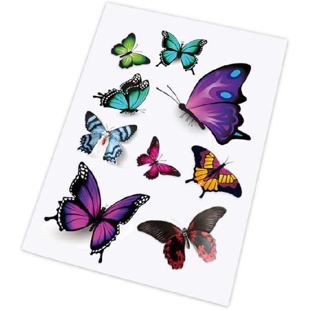 Butterfly Vinyl Car Stickers, Butterflies ect Scratch Cover Waterproof Bumper Decals for Automotive, Motorcycle, Helmet, Luggage, Window, Wall, Home