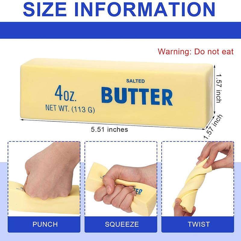 Antistress Squishy Butter Stick Slow Rebound Squeeze Toy, Squeeze Stress Relief Realistic Food Toys For Decompression Anxiety