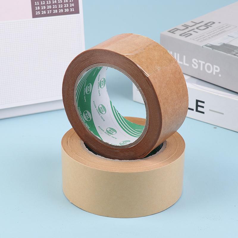 Brown Kraft Paper Tape Recyclable Packing Tape Ecofriendly Self Adhesive Gumed Kraft Tape For Packing Shipping