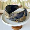 Wide Design Tie Dye Headband Vintage Oil Painting Print Hair Accessory for Women Comfortable for Yoga Gym
